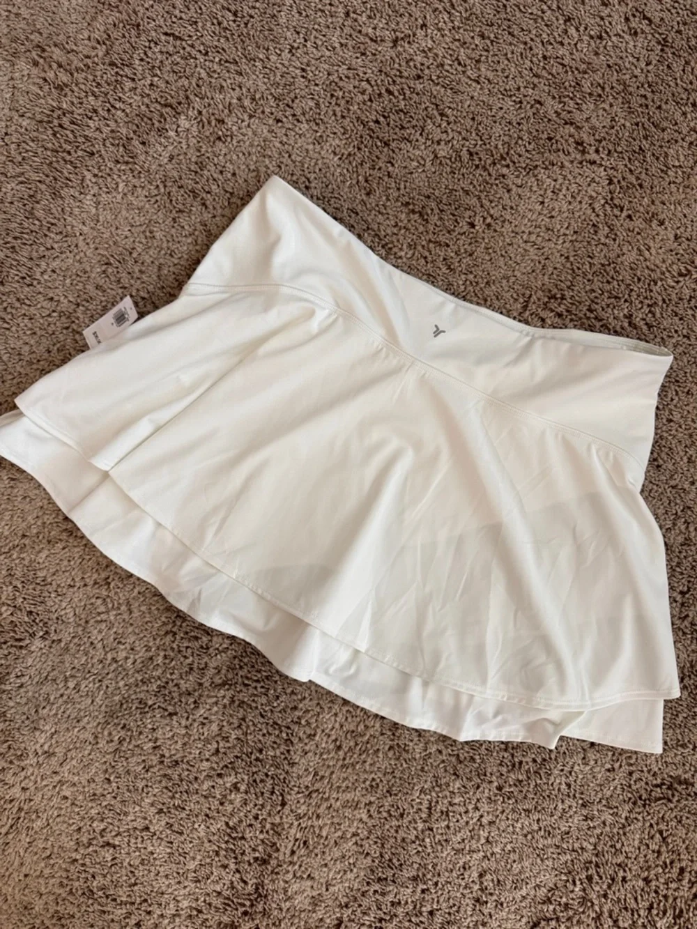 Old Navy White Athletic Skirt with built in shorts - Picture 2 of 6